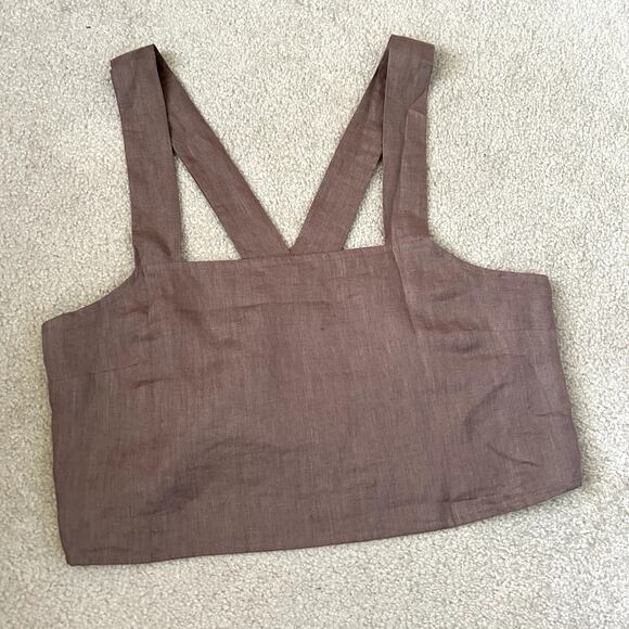 Vitamin A Brown Crop Top - Picture 1 of 11